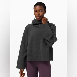 Lululemon Dark Heather Grey Pullover Sweater, Size XS/S.